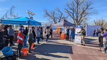 Spring cleanup press event at Matsui Park